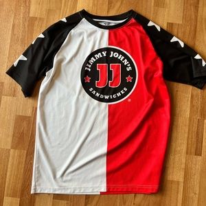 Jimmy John’s dry fit star sleeve t shirt size XL